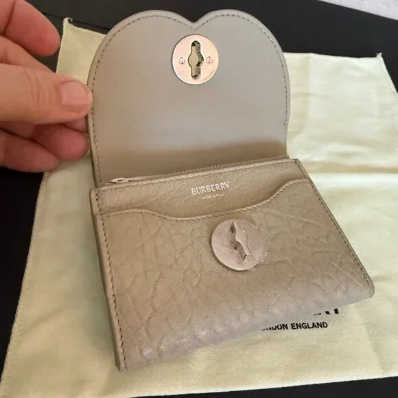 Burberry Women's Chess Hunter Leather Compact Tri-fold Wallet - Picture 6 of 15